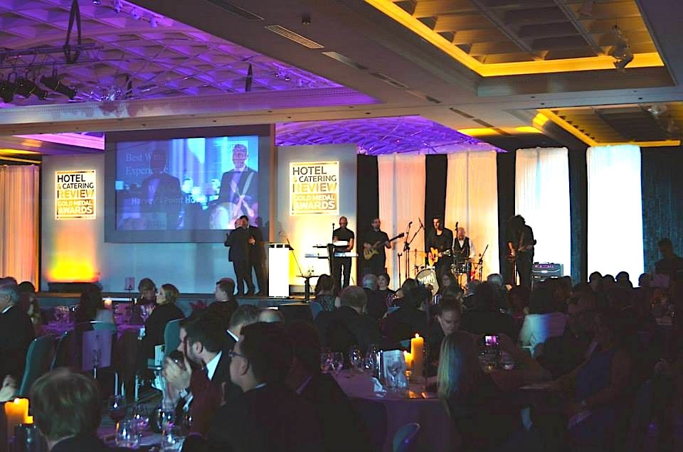 House Party performing at the Hotel & Catering Review Gold Medal Awards